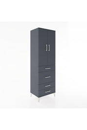 Hyperion Dolap Tek Raflı 4 Çekmeceli Tek Askılı 60x44x195 - S59M064V5B