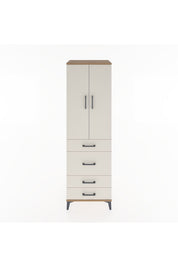 Hyperion Dolap Tek Raflı 4 Çekmeceli Tek Askılı 60x44x195 - S59M064V7B
