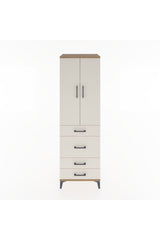 Hyperion Dolap Tek Raflı 4 Çekmeceli Tek Askılı 60x44x195