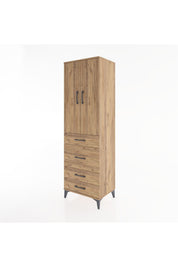 Hyperion Dolap Tek Raflı 4 Çekmeceli Tek Askılı 60x44x195 - S59M064V9B
