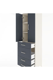 Hyperion Dolap 3 Raflı 4 Çekmeceli 2 Kapaklı 60x44x195 - S59M065V2B