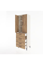 Hyperion Dolap 3 Raflı 4 Çekmeceli 2 Kapaklı 60x44x195 - S59M065V3B