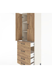 Hyperion Dolap 3 Raflı 4 Çekmeceli 2 Kapaklı 60x44x195 - S59M065V3B