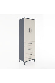 Hyperion Dolap 3 Raflı 4 Çekmeceli 2 Kapaklı 60x44x195 - S59M065V4B