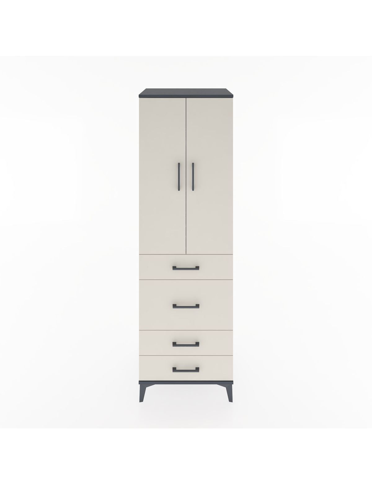 Hyperion Dolap 3 Raflı 4 Çekmeceli 2 Kapaklı 60x44x195 - S59M065V4B