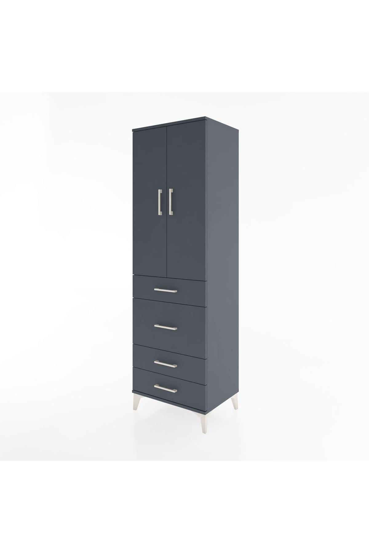 Hyperion Dolap 3 Raflı 4 Çekmeceli 2 Kapaklı 60x44x195 - S59M065V5B