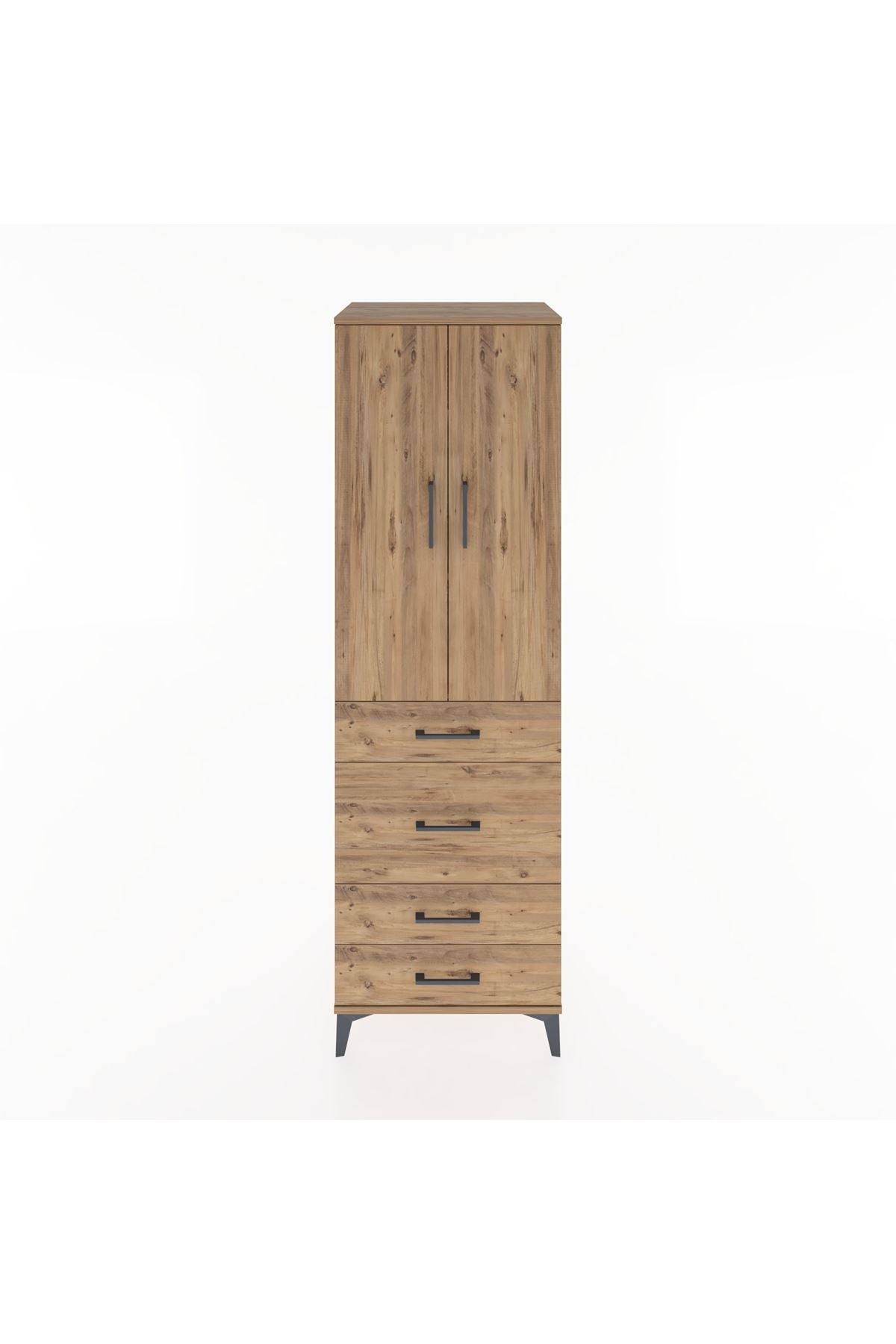 Hyperion Dolap 3 Raflı 4 Çekmeceli 2 Kapaklı 60x44x195 - S59M065V9B