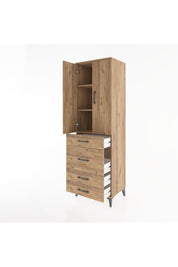 Hyperion Dolap 3 Raflı 4 Çekmeceli 2 Kapaklı 60x44x195 - S59M065V9B