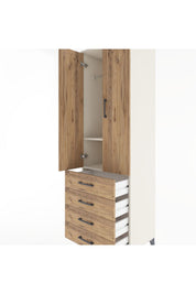 Hyperion Dolap 2 Raflı 4 Çekmeceli Tek Askılı 60x44x195 - S59M066V3B
