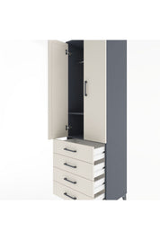 Hyperion Dolap 2 Raflı 4 Çekmeceli Tek Askılı 60x44x195 - S59M066V4B