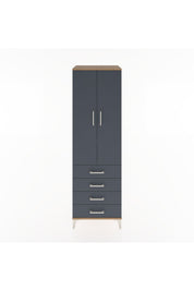 Hyperion Dolap 2 Raflı 4 Çekmeceli Tek Askılı 60x44x195 - S59M066V8B