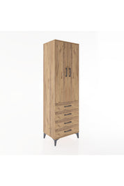 Hyperion Dolap 2 Raflı 4 Çekmeceli Tek Askılı 60x44x195 - S59M066V9B