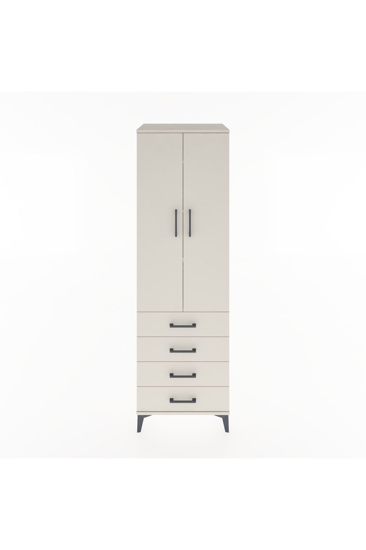 Hyperion Dolap 4 Raflı 4 Çekmeceli 2 Kapaklı 60x44x195 - S59M067V1B