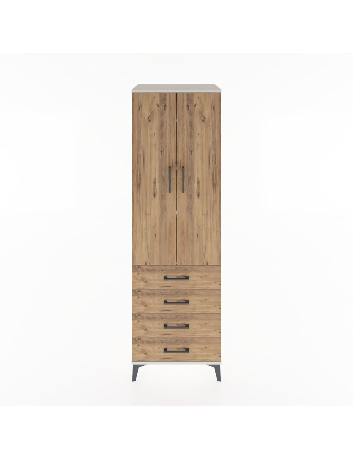 Hyperion Dolap 4 Raflı 4 Çekmeceli 2 Kapaklı 60x44x195 - S59M067V3B