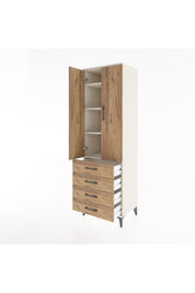 Hyperion Dolap 4 Raflı 4 Çekmeceli 2 Kapaklı 60x44x195 - S59M067V3B