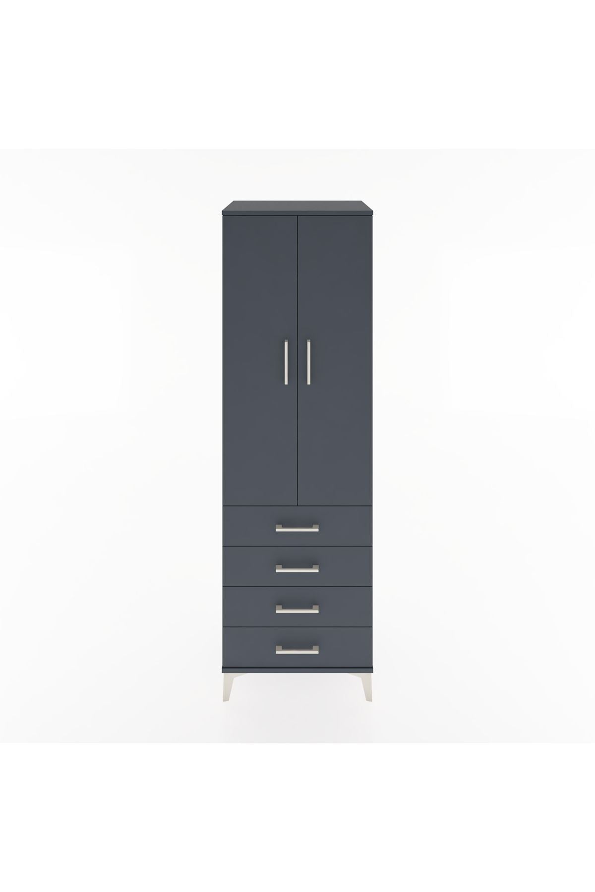 Hyperion Dolap 4 Raflı 4 Çekmeceli 2 Kapaklı 60x44x195 - S59M067V5B
