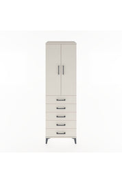 Hyperion Dolap Tek Raflı 5 Çekmeceli Tek Askılı 60x44x195 - S59M068V1B