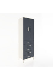 Hyperion Dolap Tek Raflı 5 Çekmeceli Tek Askılı 60x44x195 - S59M068V2B