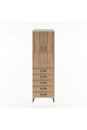 Hyperion Dolap Tek Raflı 5 Çekmeceli Tek Askılı 60x44x195 - S59M068V3B