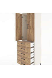Hyperion Dolap Tek Raflı 5 Çekmeceli Tek Askılı 60x44x195 - S59M068V3B