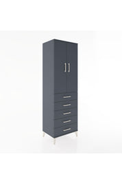 Hyperion Dolap Tek Raflı 5 Çekmeceli Tek Askılı 60x44x195 - S59M068V5B
