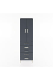 Hyperion Dolap Tek Raflı 5 Çekmeceli Tek Askılı 60x44x195 - S59M068V5B
