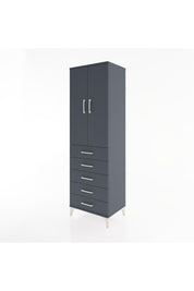 Hyperion Dolap Tek Raflı 5 Çekmeceli Tek Askılı 60x44x195 - S59M068V5B