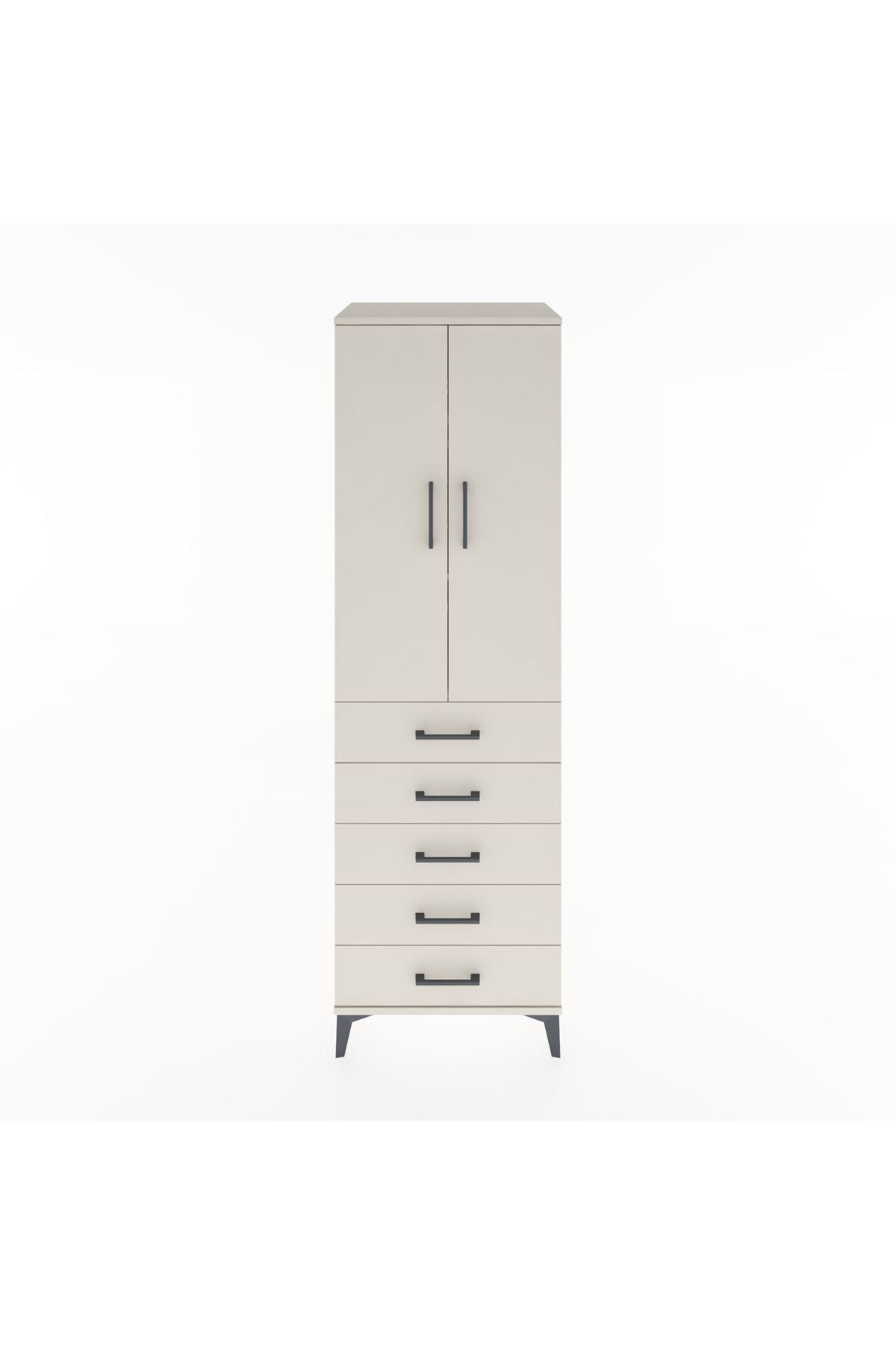 Hyperion Dolap 3 Raflı 5 Çekmeceli 2 Kapaklı 60x44x195 - S59M069V1B