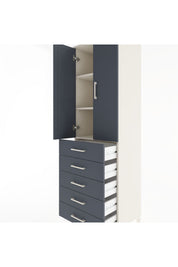Hyperion Dolap 3 Raflı 5 Çekmeceli 2 Kapaklı 60x44x195 - S59M069V2B
