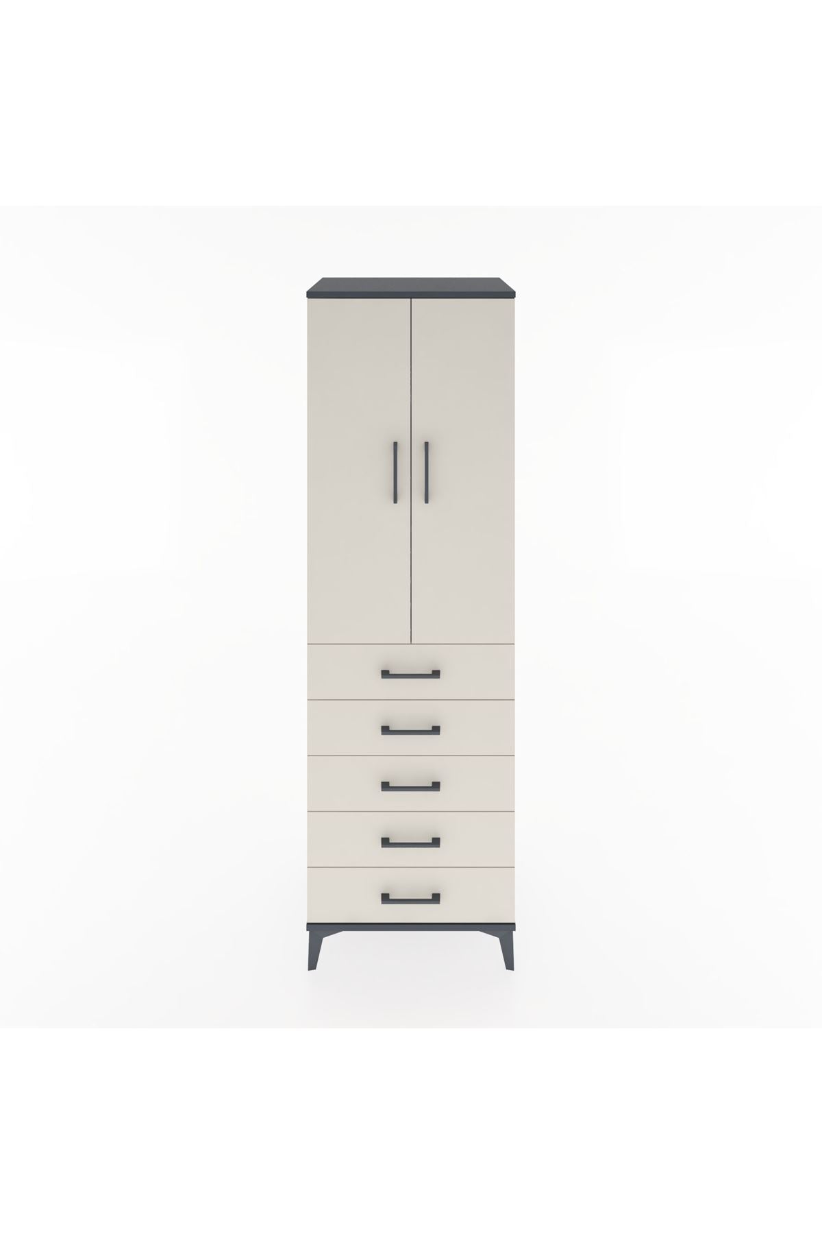 Hyperion Dolap 3 Raflı 5 Çekmeceli 2 Kapaklı 60x44x195 - S59M069V4B