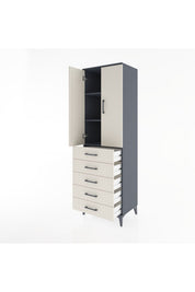 Hyperion Dolap 3 Raflı 5 Çekmeceli 2 Kapaklı 60x44x195 - S59M069V4B