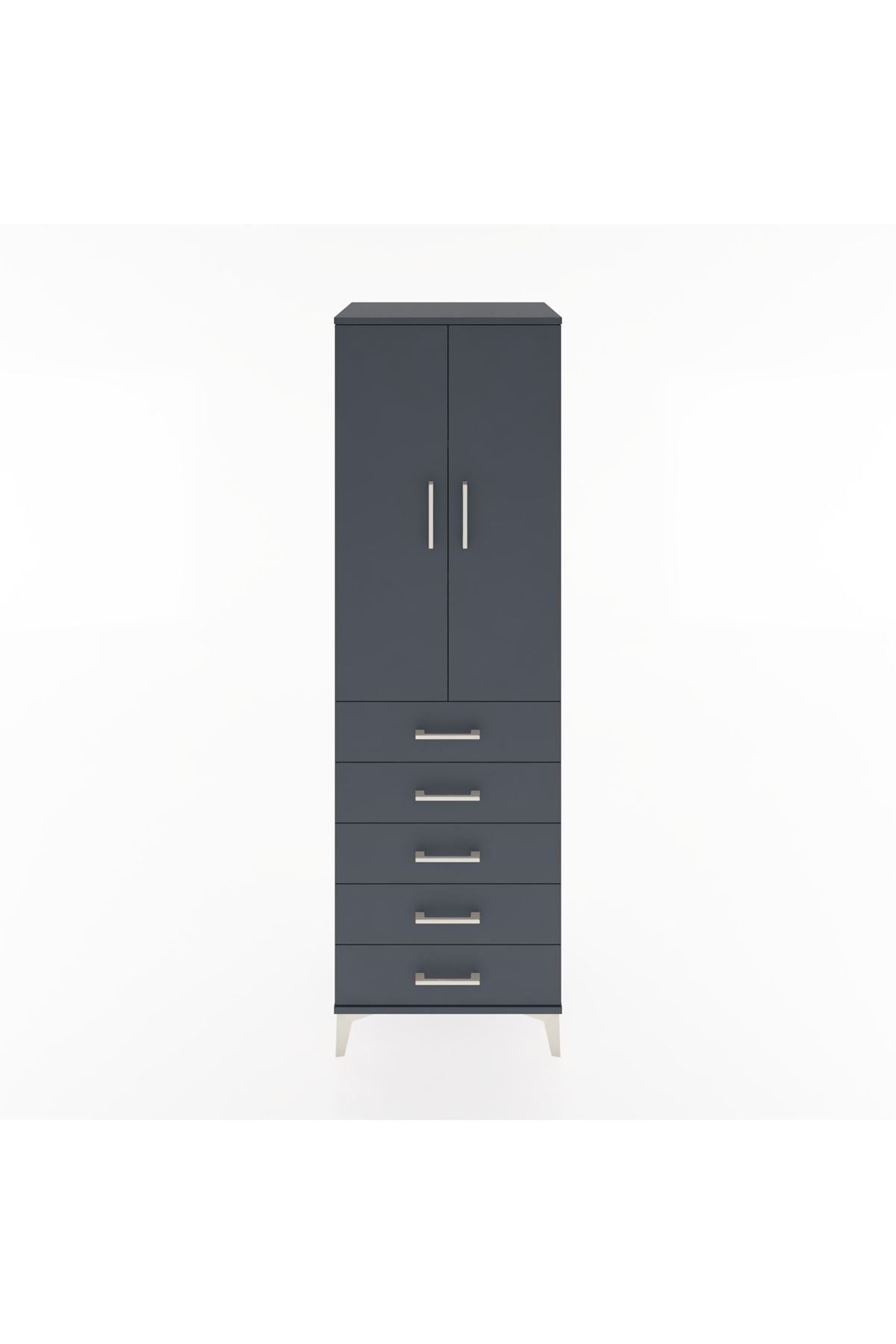 Hyperion Dolap 3 Raflı 5 Çekmeceli 2 Kapaklı 60x44x195 - S59M069V5B