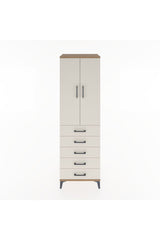 Hyperion Dolap 3 Raflı 5 Çekmeceli 2 Kapaklı 60x44x195