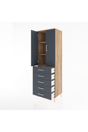 Hyperion Dolap 3 Raflı 5 Çekmeceli 2 Kapaklı 60x44x195 - S59M069V8B