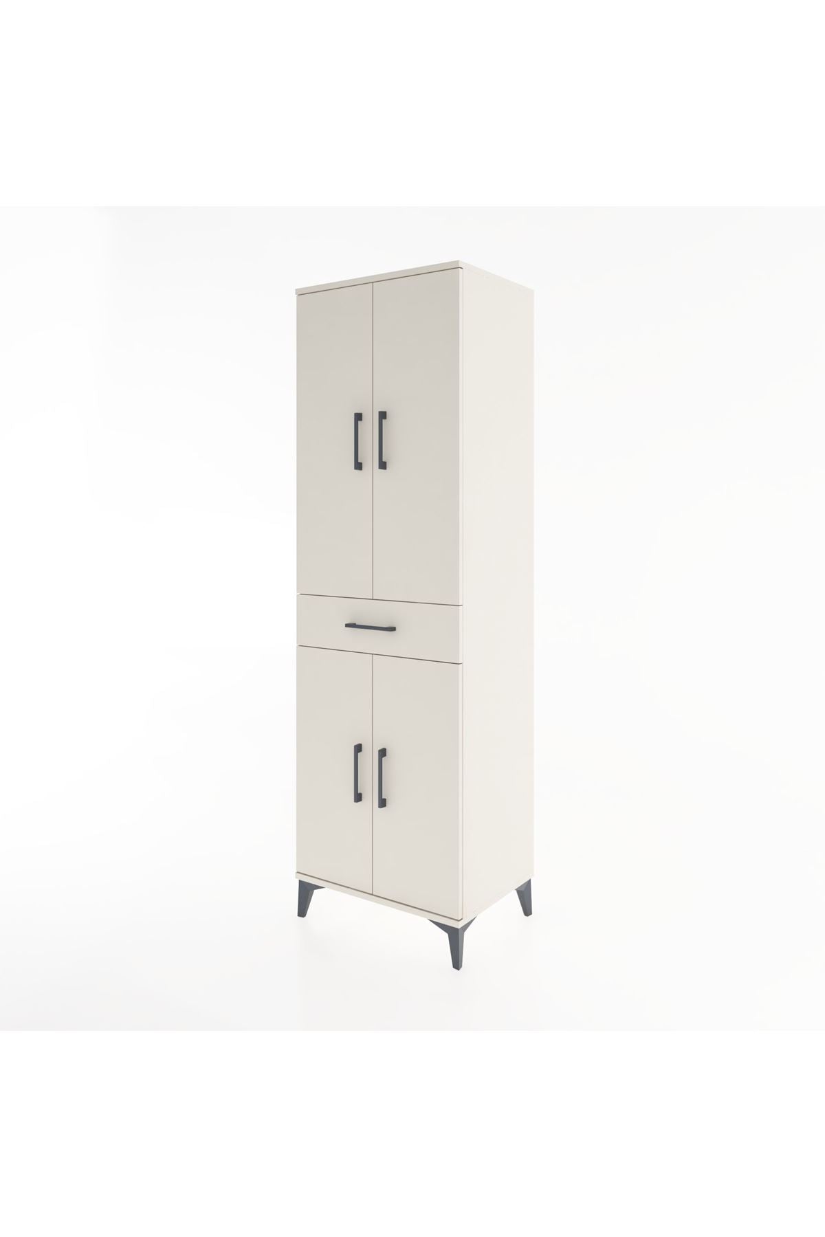 Hyperion Dolap 4 Raflı Tek Çekmeceli 4 Kapaklı 60x44x195 - S59M073V1B