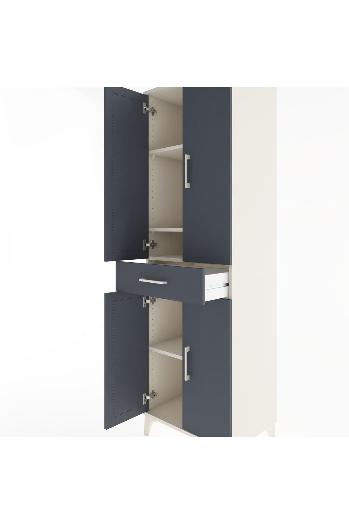 Hyperion Dolap 4 Raflı Tek Çekmeceli 4 Kapaklı 60x44x195 - S59M073V2B