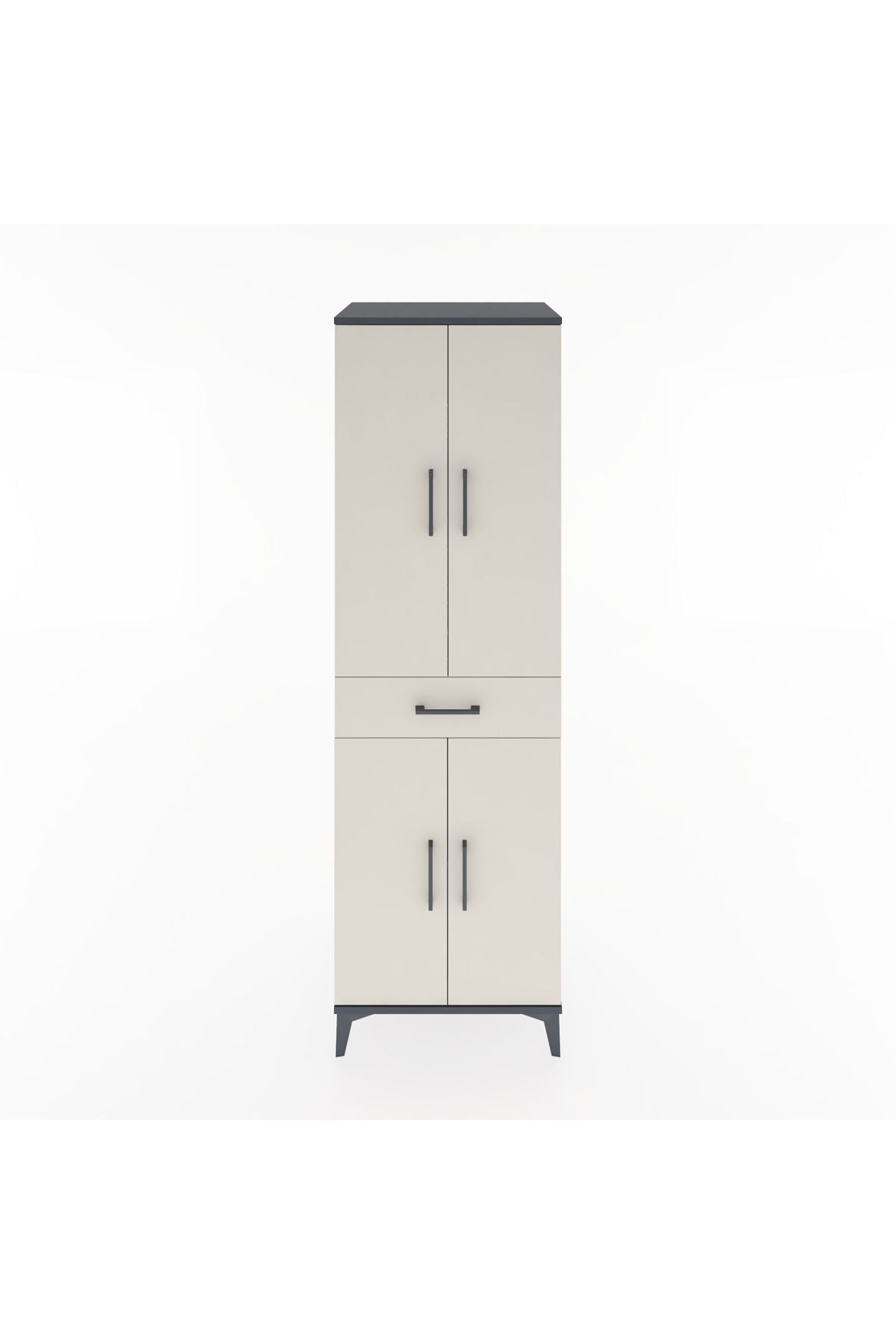 Hyperion Dolap 4 Raflı Tek Çekmeceli 4 Kapaklı 60x44x195 - S59M073V4B