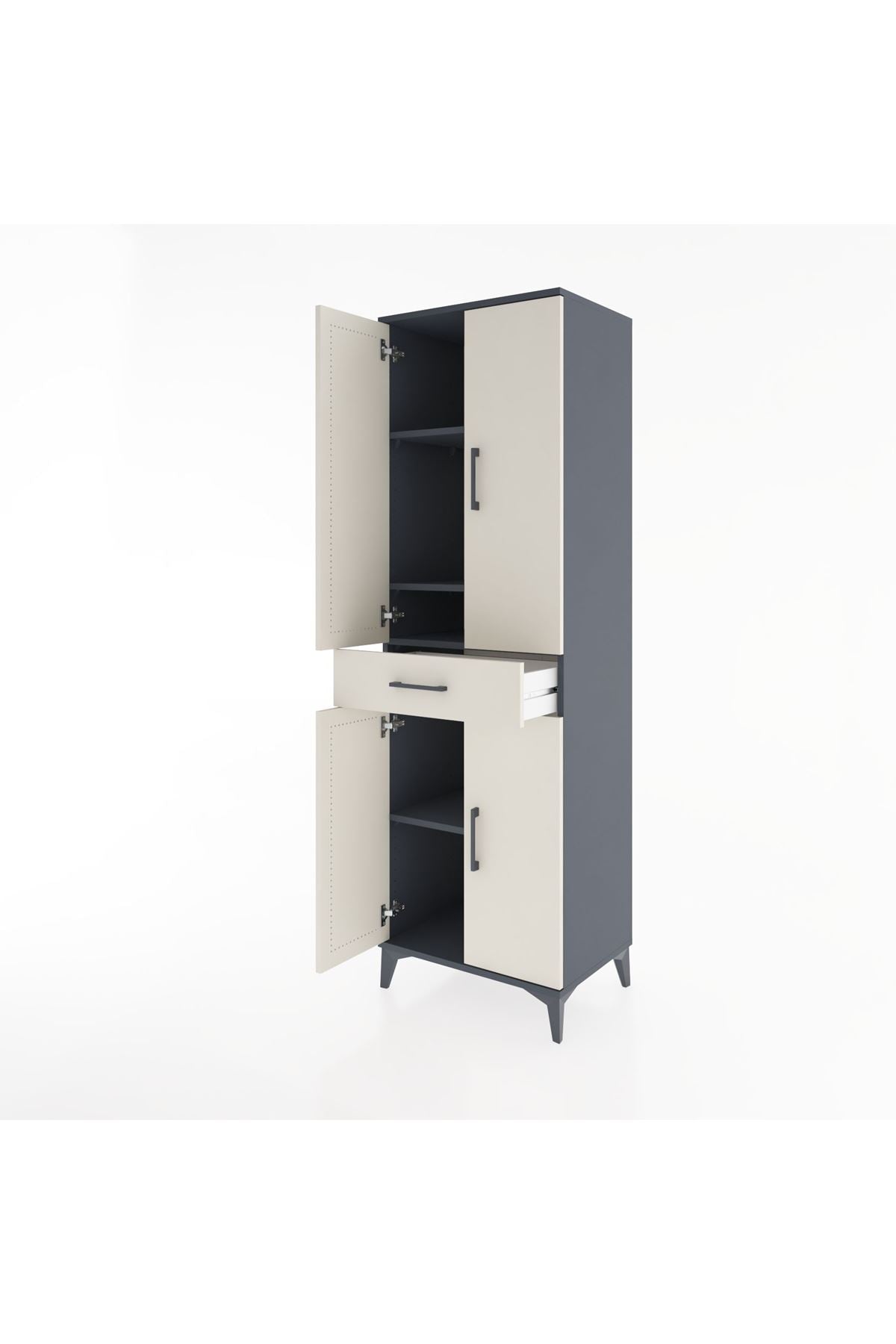 Hyperion Dolap 4 Raflı Tek Çekmeceli 4 Kapaklı 60x44x195 - S59M073V4B