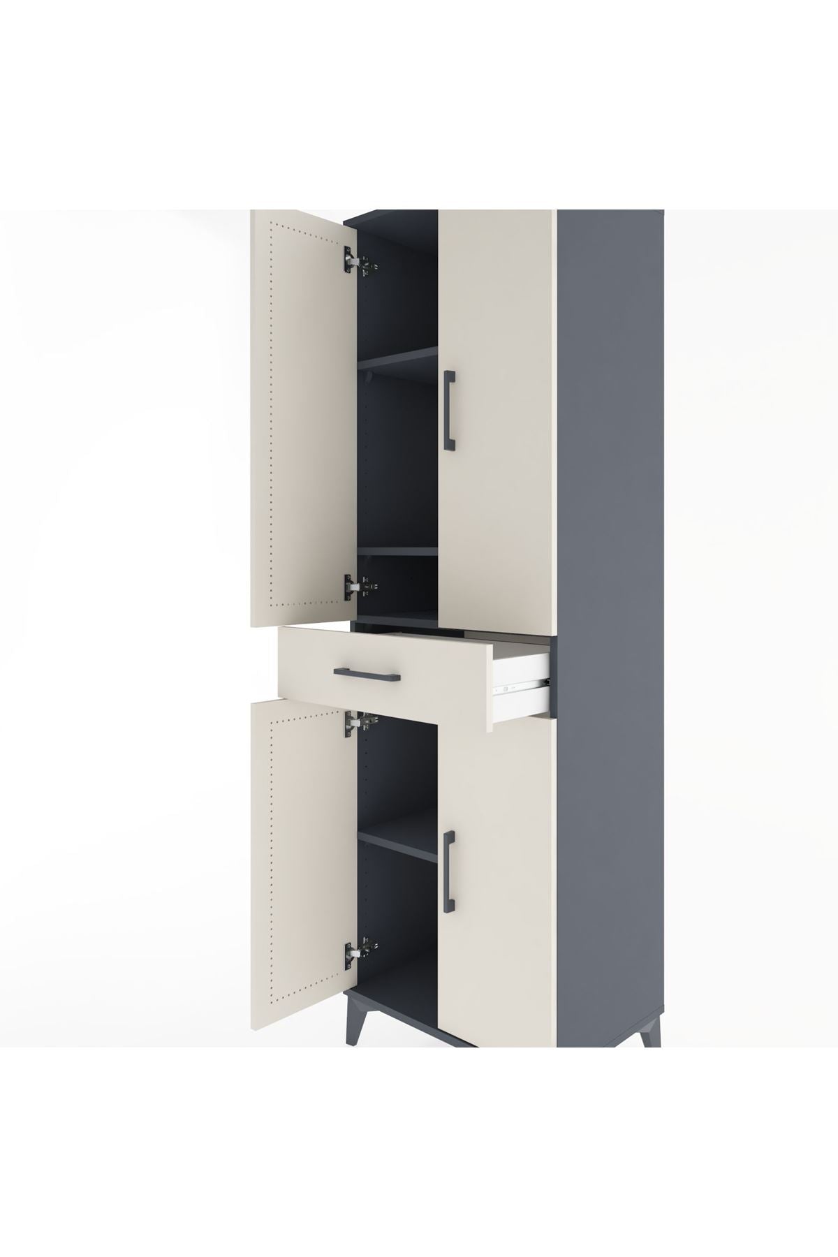 Hyperion Dolap 4 Raflı Tek Çekmeceli 4 Kapaklı 60x44x195 - S59M073V4B