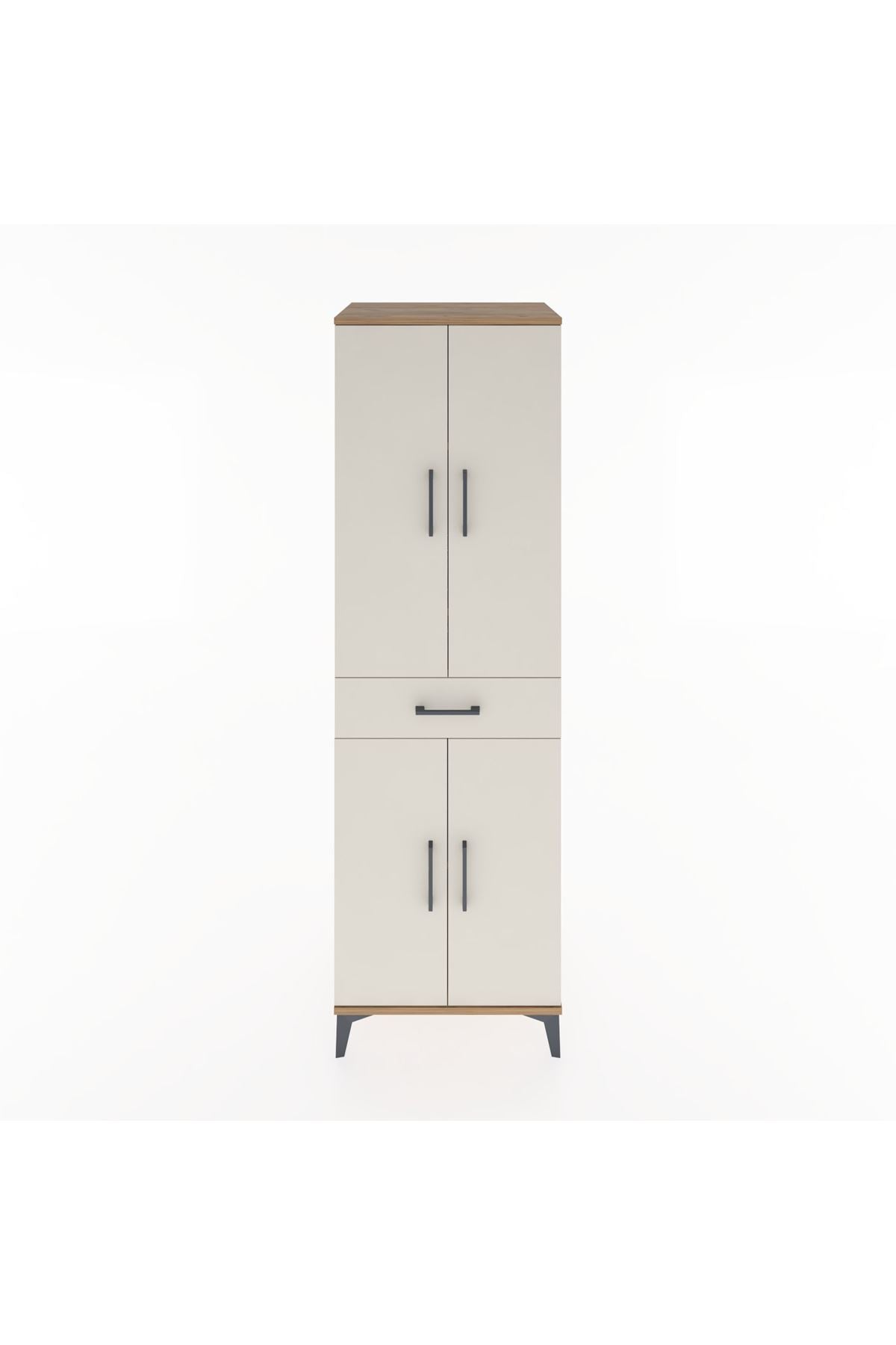 Hyperion Dolap 4 Raflı Tek Çekmeceli 4 Kapaklı 60x44x195 - S59M073V7B