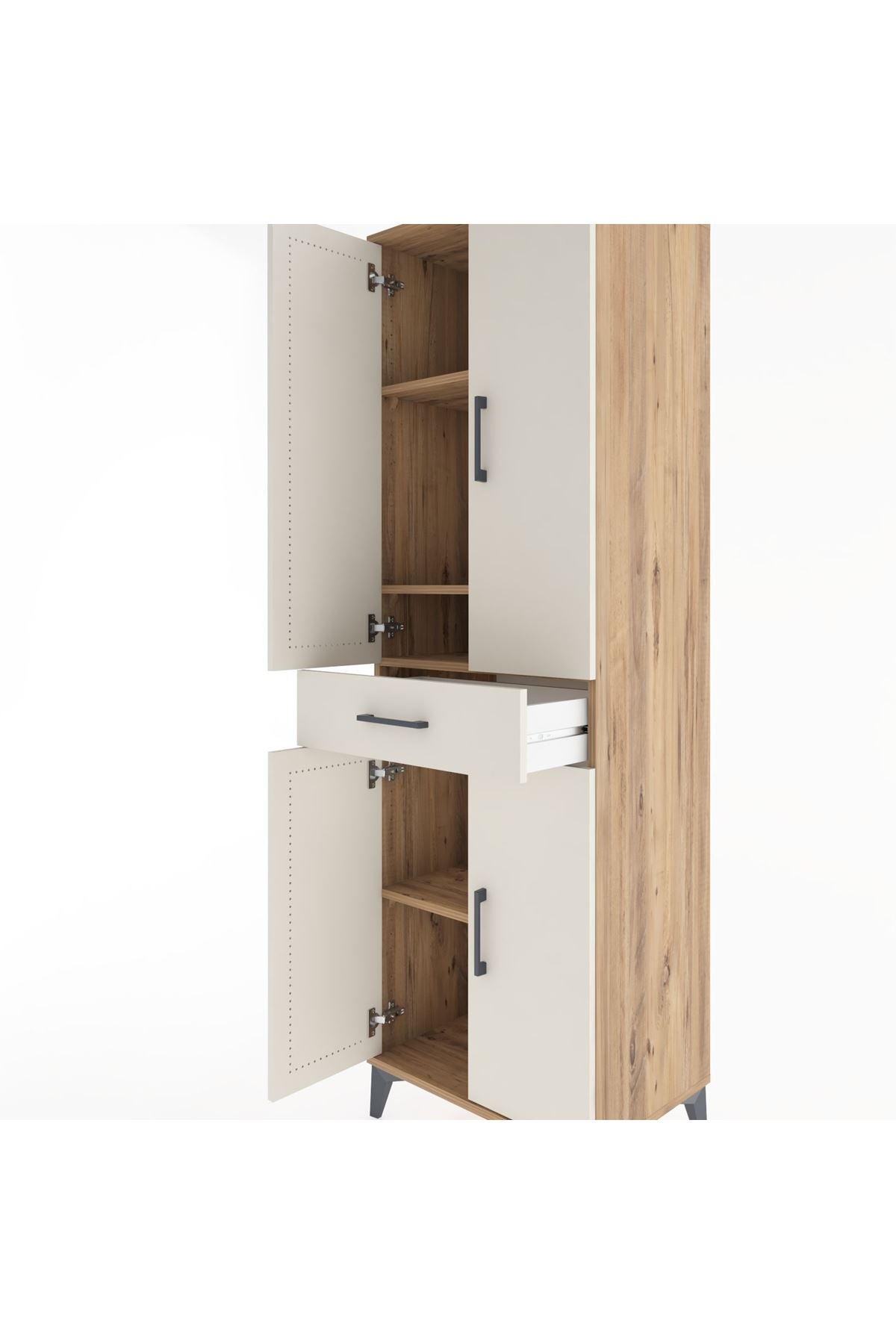 Hyperion Dolap 4 Raflı Tek Çekmeceli 4 Kapaklı 60x44x195 - S59M073V7B