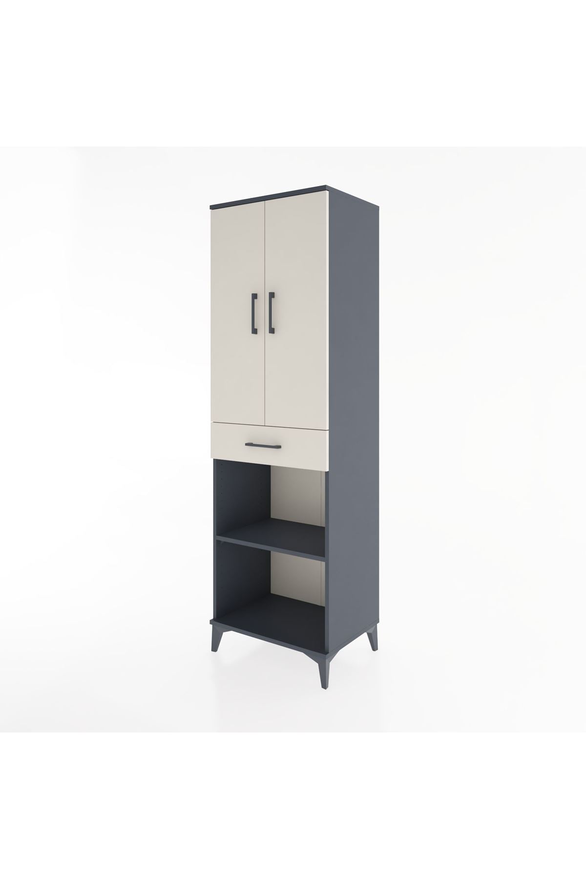 Hyperion Dolap 4 Raflı Tek Çekmeceli 2 Kapaklı 60x44x195 - S59M074V4B