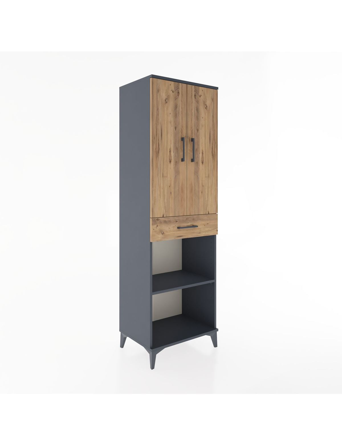 Hyperion Dolap 4 Raflı Tek Çekmeceli 2 Kapaklı 60x44x195 - S59M074V6B