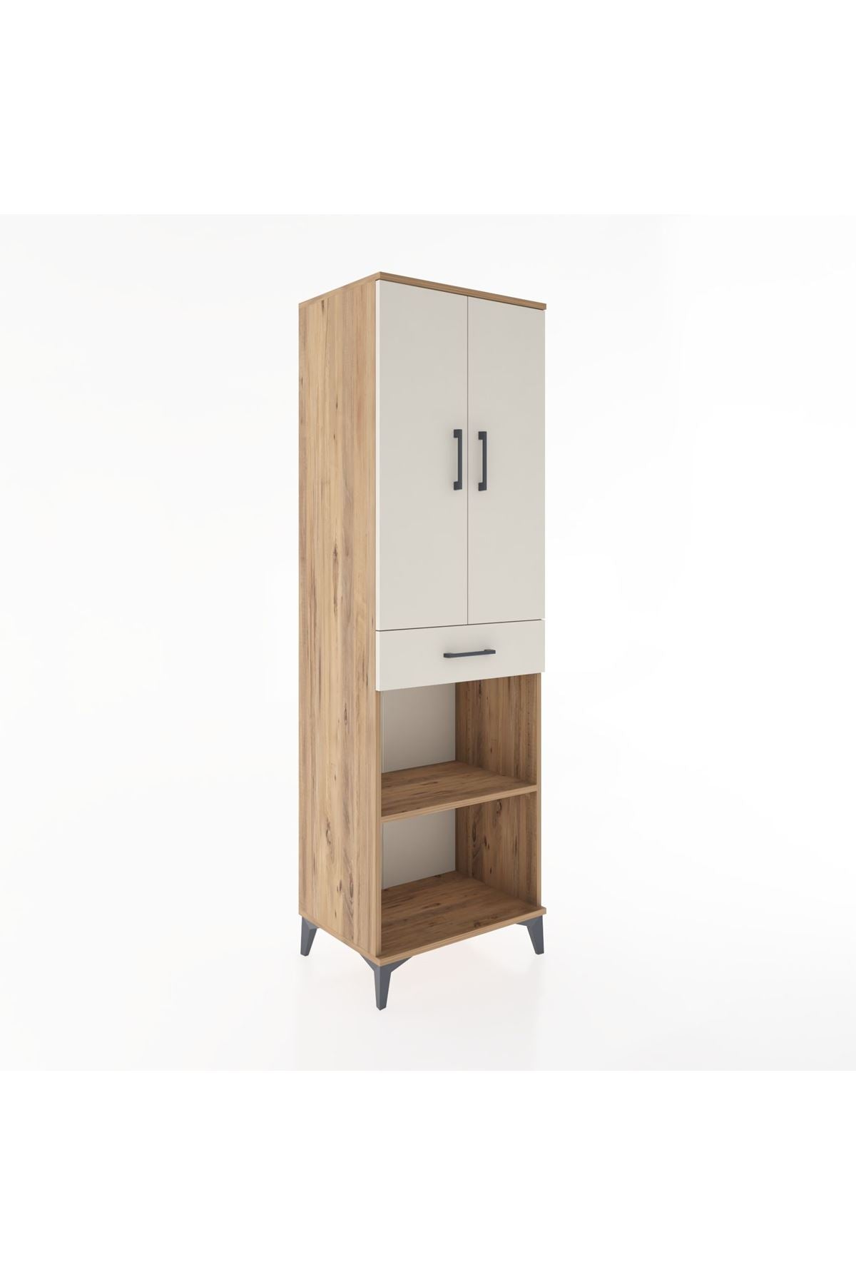 Hyperion Dolap 4 Raflı Tek Çekmeceli 2 Kapaklı 60x44x195 - S59M074V7B