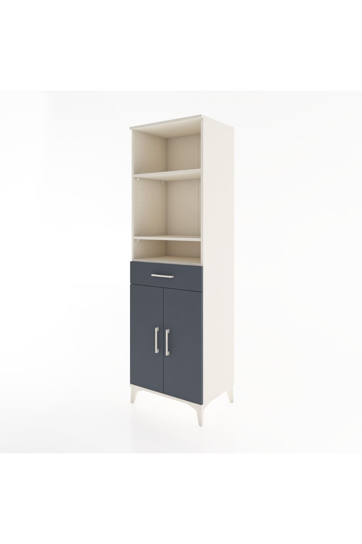 Hyperion Dolap 4 Raflı Tek Çekmeceli 2 Kapaklı 60x44x195 - S59M075V2B