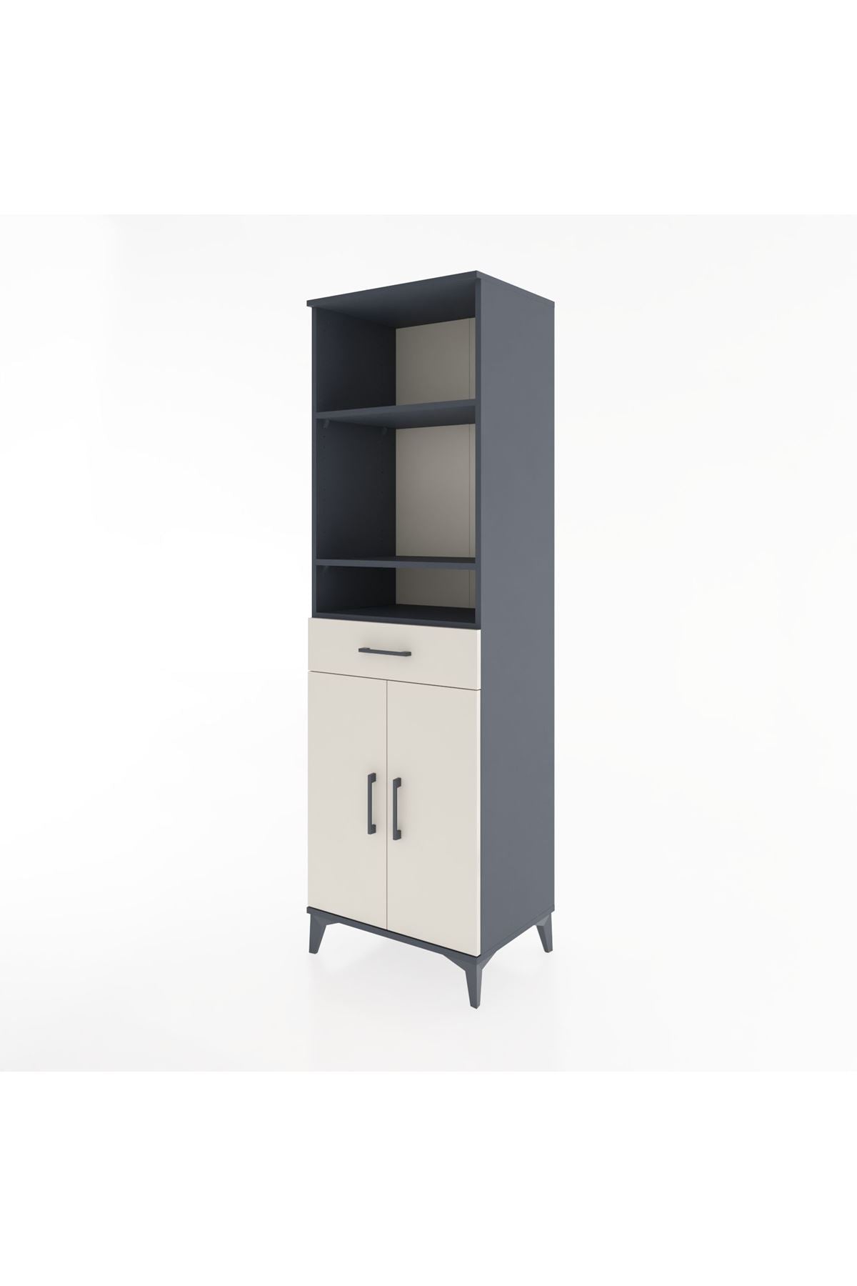 Hyperion Dolap 4 Raflı Tek Çekmeceli 2 Kapaklı 60x44x195 - S59M075V4B