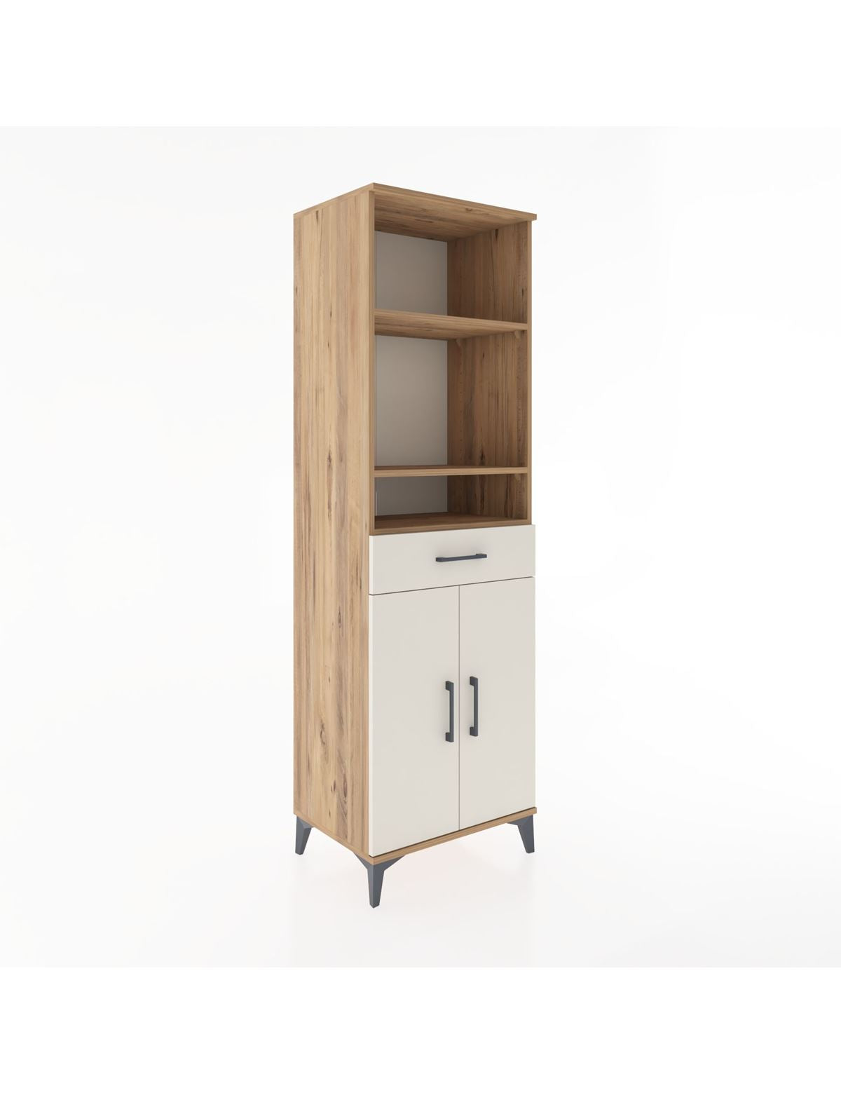 Hyperion Dolap 4 Raflı Tek Çekmeceli 2 Kapaklı 60x44x195 - S59M075V7B