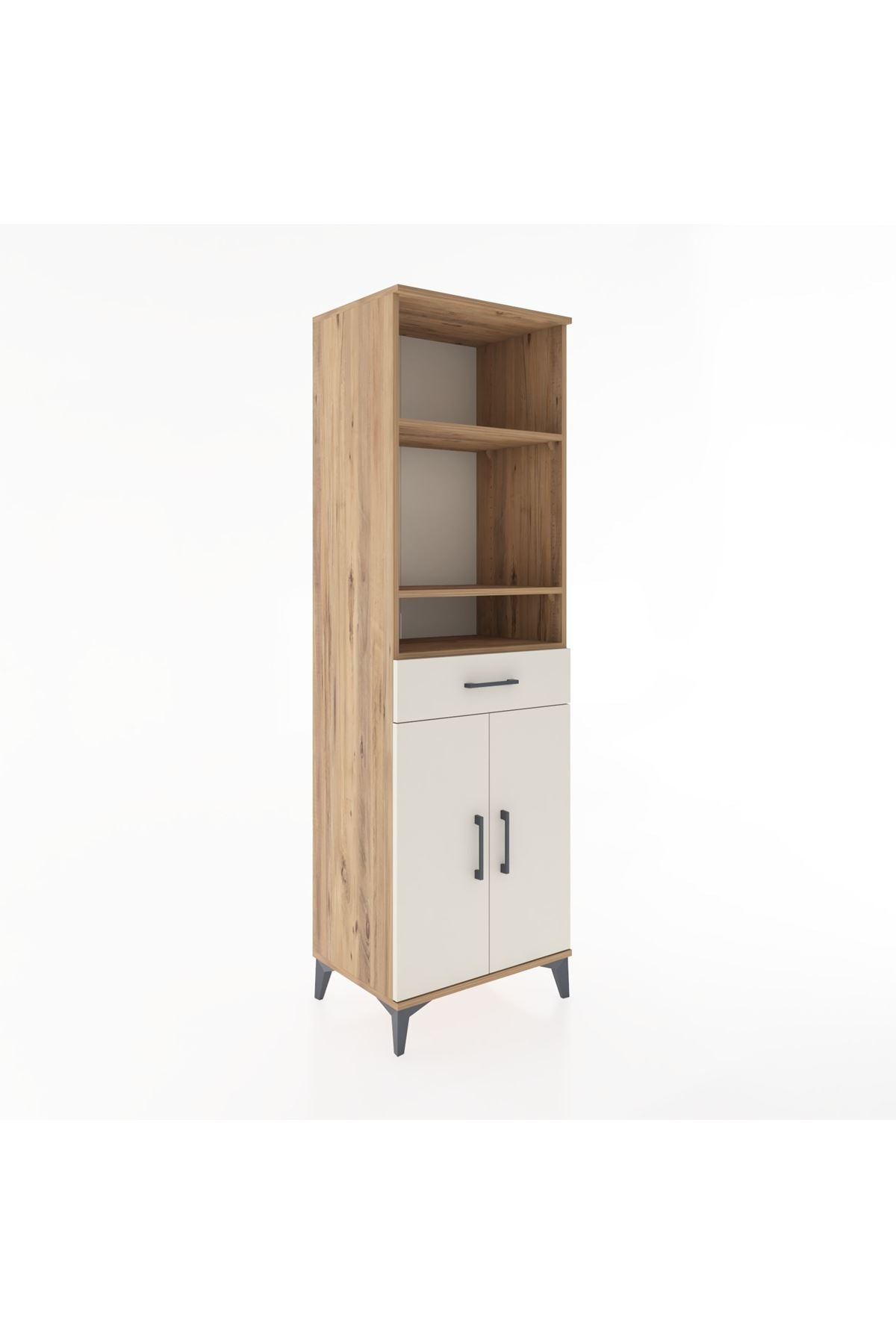 Hyperion Dolap 4 Raflı Tek Çekmeceli 2 Kapaklı 60x44x195 - S59M075V7B