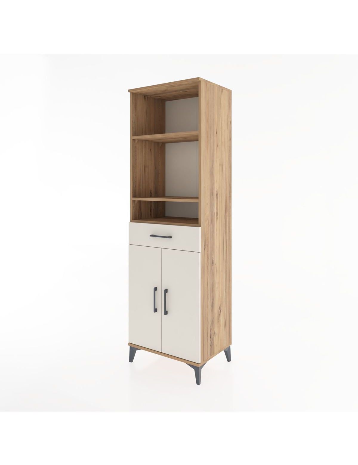 Hyperion Dolap 4 Raflı Tek Çekmeceli 2 Kapaklı 60x44x195 - S59M075V7B
