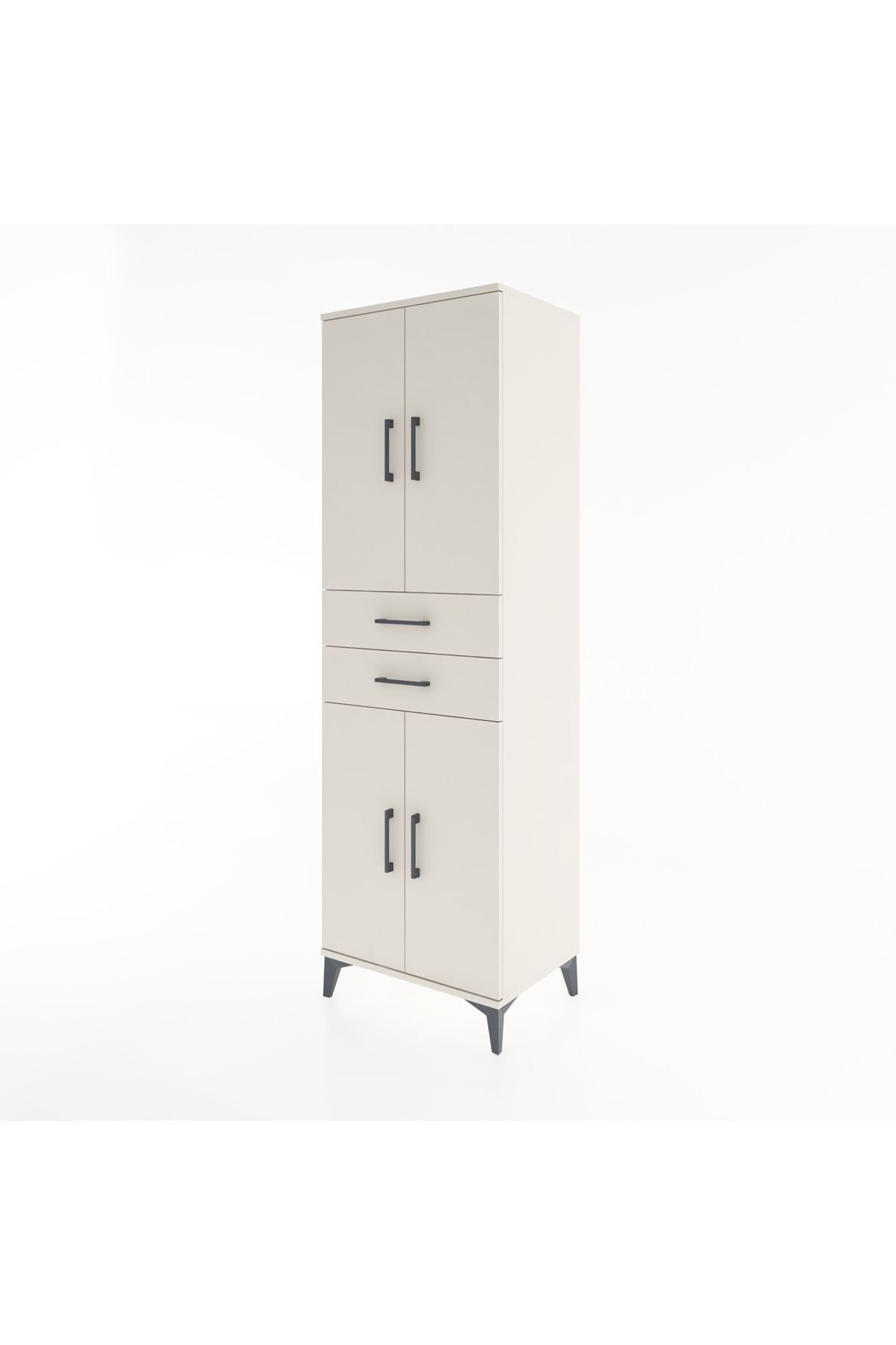 Hyperion Dolap 4 Raflı 2 Çekmeceli 4 Kapaklı 60x44x195 - S59M076V1B